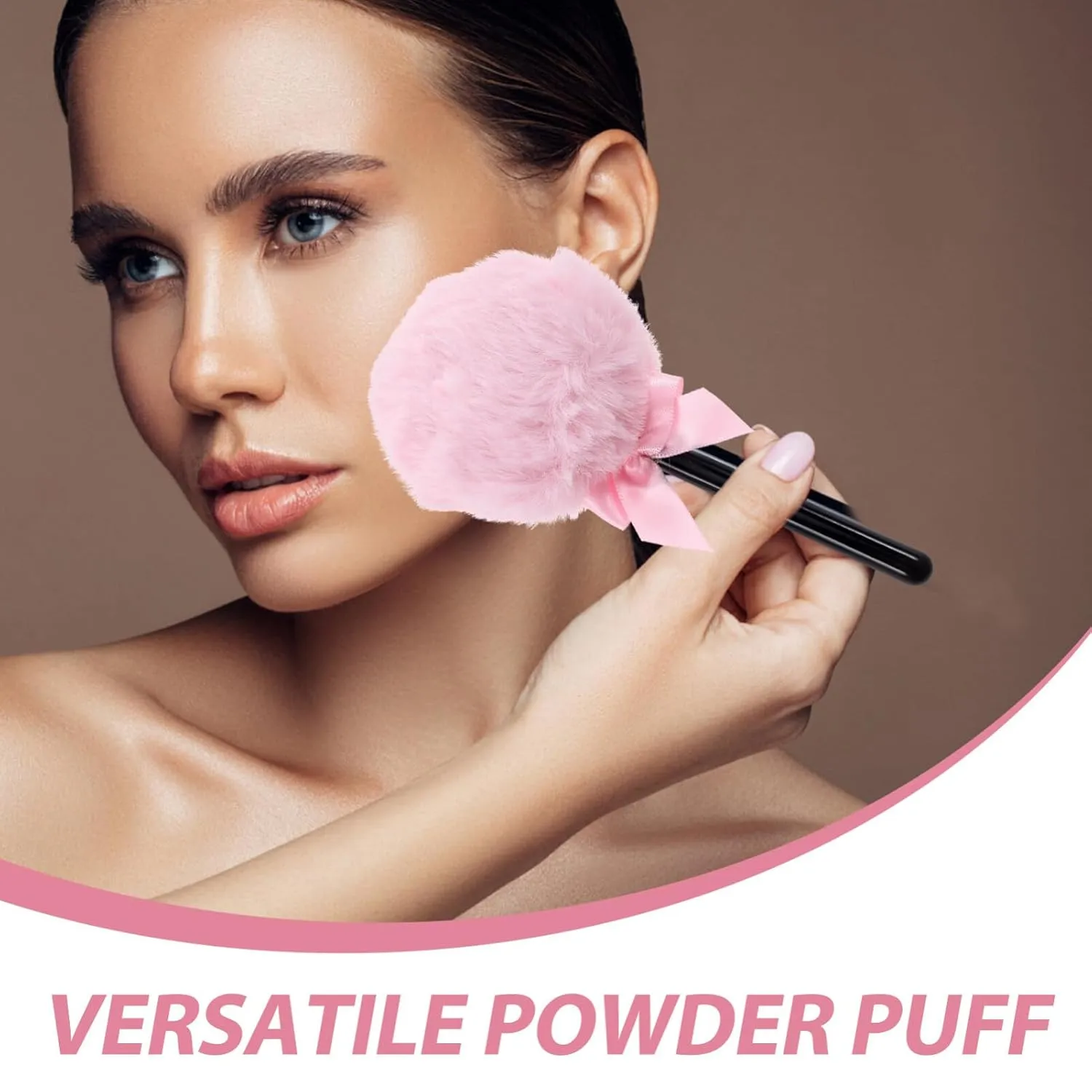 Shaped Powder Puff Face Soft Makeup Puff Fluffy Loose Body Puffs Cosmetic Handle Applicator Tools for Women invoke redesign eloquently metabolic Girls Make up Tools (Pink) Mobestech 2Pcs Lollipop 