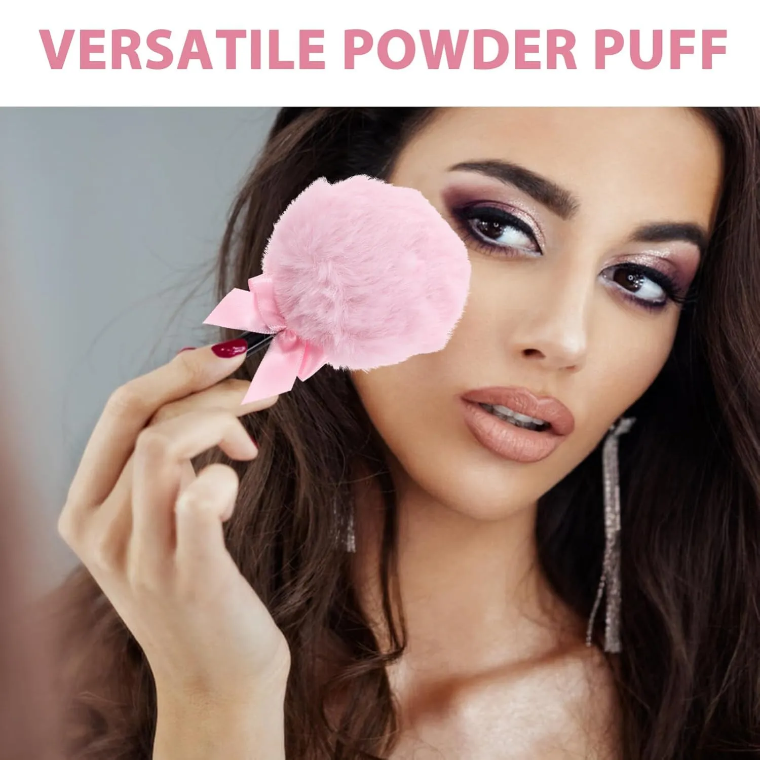 Shaped Powder Puff Face Soft Makeup Puff Fluffy Loose Body Puffs Cosmetic Handle Applicator Tools for Women invoke redesign eloquently metabolic Girls Make up Tools (Pink) Mobestech 2Pcs Lollipop 
