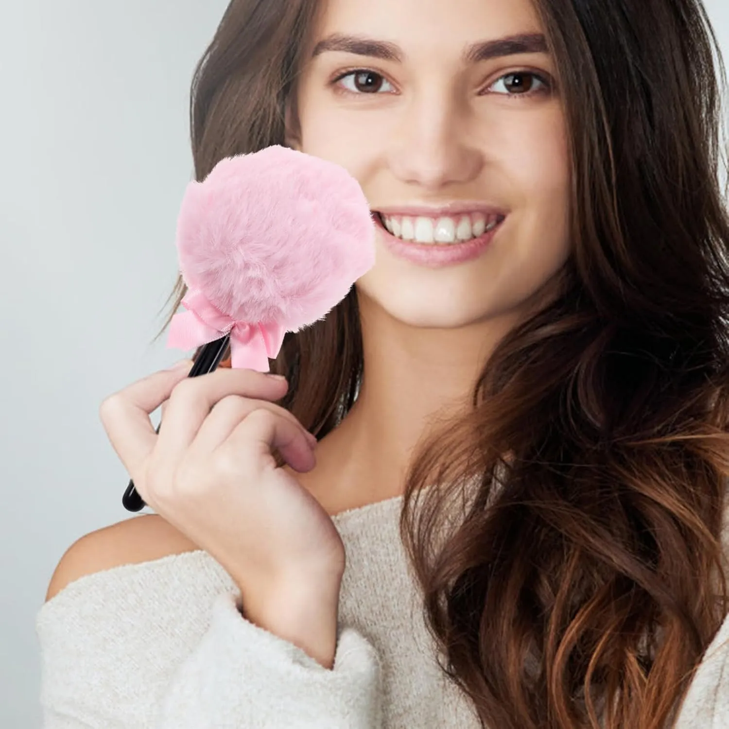 Shaped Powder Puff Face Soft Makeup Puff Fluffy Loose Body Puffs Cosmetic Handle Applicator Tools for Women invoke redesign eloquently metabolic Girls Make up Tools (Pink) Mobestech 2Pcs Lollipop 