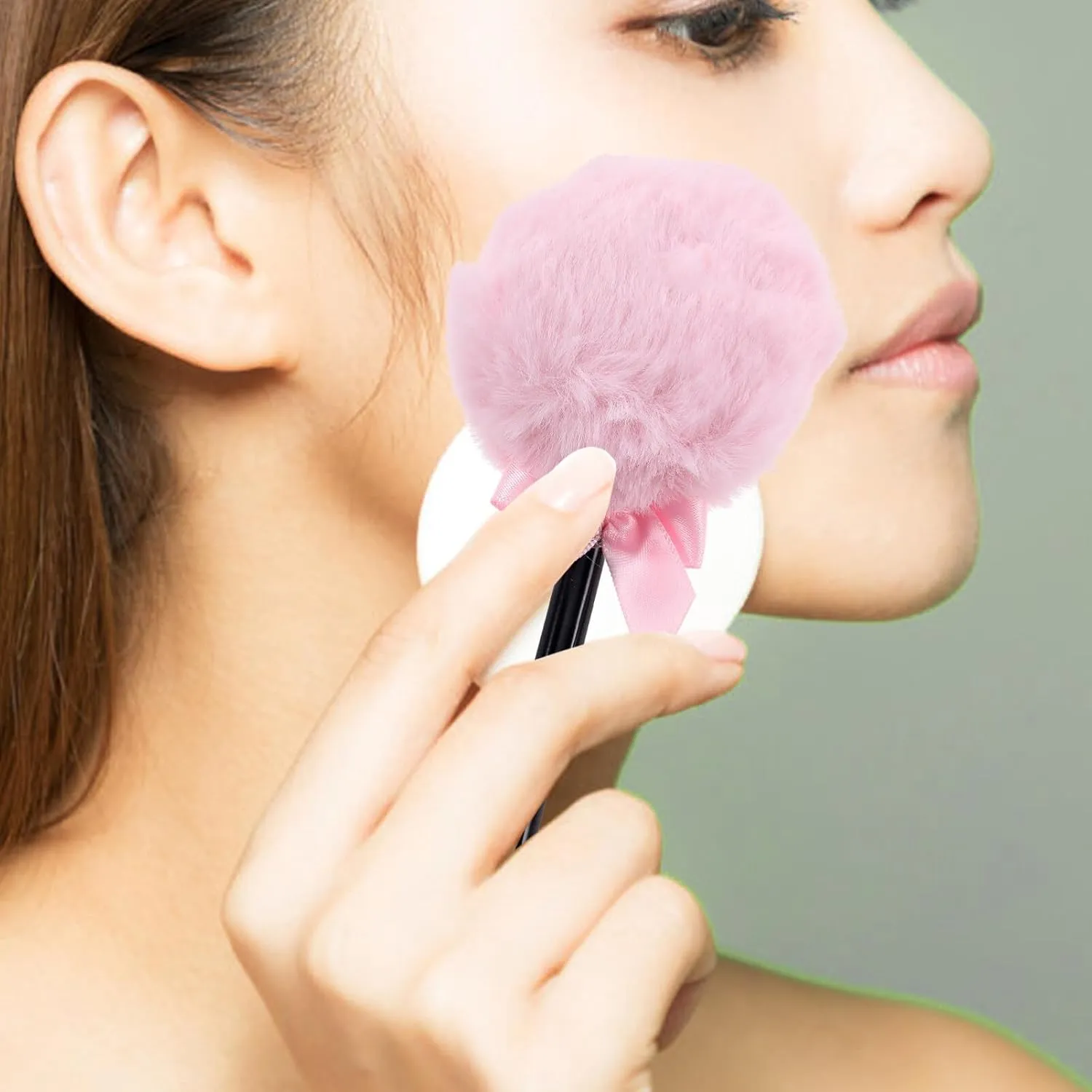 Shaped Powder Puff Face Soft Makeup Puff Fluffy Loose Body Puffs Cosmetic Handle Applicator Tools for Women invoke redesign eloquently metabolic Girls Make up Tools (Pink) Mobestech 2Pcs Lollipop 