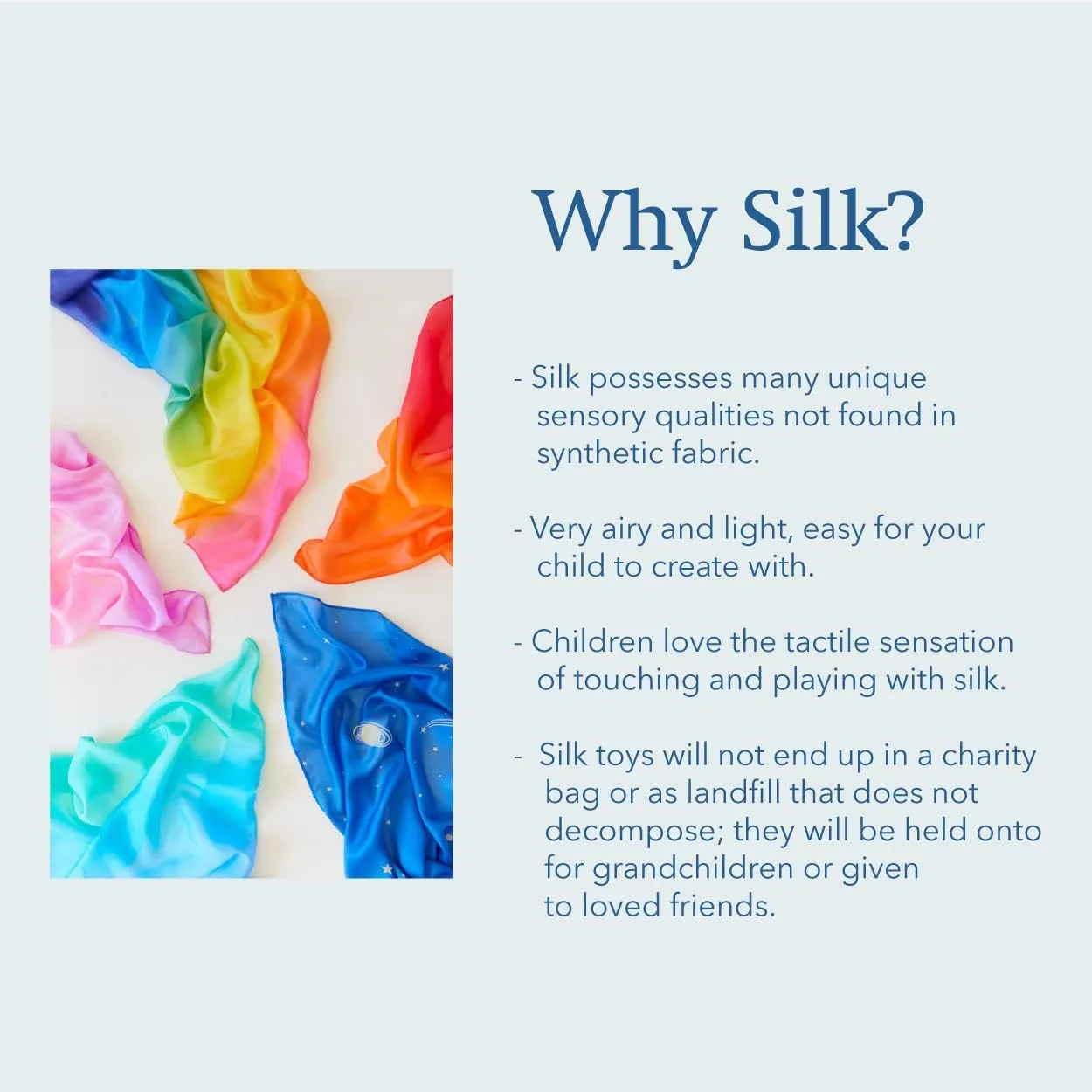 Silk Scarves for Kids and Toddlers, Sensory Toys | Bright Square Scarves, Montessori Waldorf Toys for Imaginative and Pretend Play - Blossom Sarah's unsatisfactory ductile financial uncompetitive Silks Enchanted Playsilk, 100% 