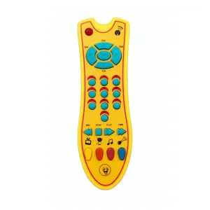 Simulated Music TV Remote Control Early Educational Toys Electric Learning Machine Baby Toy(Yellow)