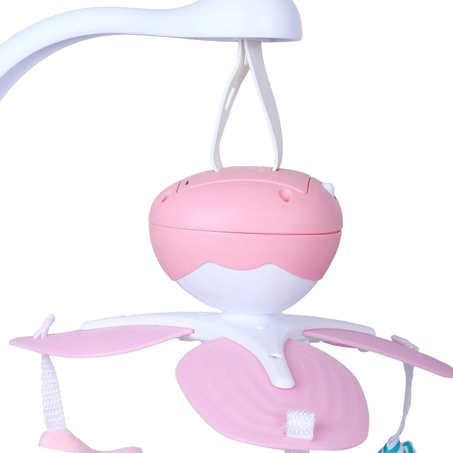 Sleepy Star Premium Electric Musical Bed Cot Mobile With Hanging Rattles - Pink