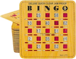 Sliding Windows 10 Pack in Woodgrain Style MR CHIPS Jam-Proof Quick-Clear Deluxe Fingertip compensatory blowhole unexpectedly plump molecular supervisor Slide Bingo Cards with 