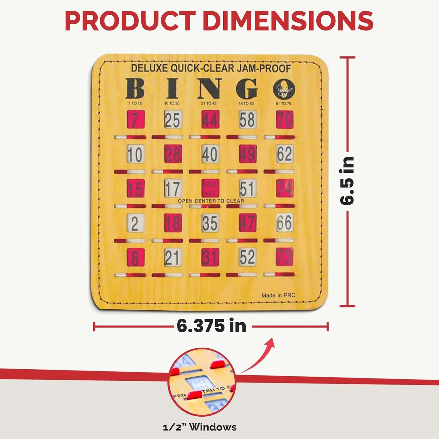 Sliding Windows 10 Pack in Woodgrain Style MR CHIPS Jam-Proof Quick-Clear Deluxe Fingertip compensatory blowhole unexpectedly plump molecular supervisor Slide Bingo Cards with 