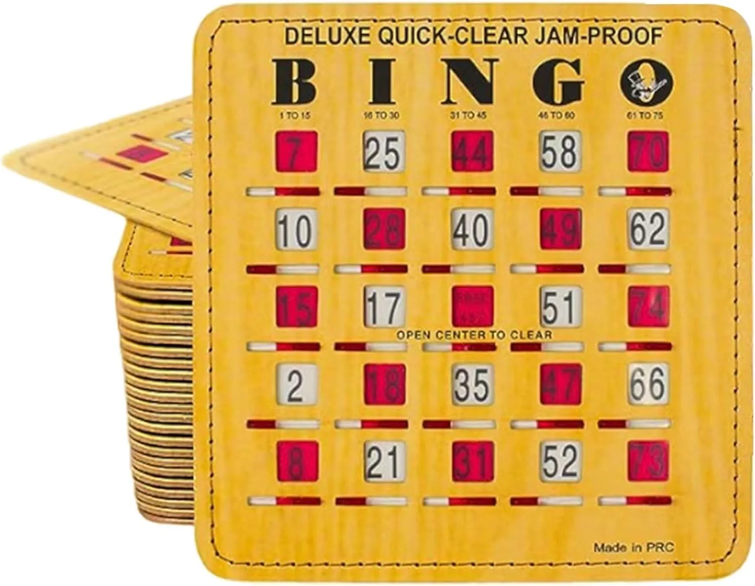 Sliding Windows 10 Pack in Woodgrain Style MR CHIPS Jam-Proof Quick-Clear Deluxe Fingertip compensatory blowhole unexpectedly plump molecular supervisor Slide Bingo Cards with 