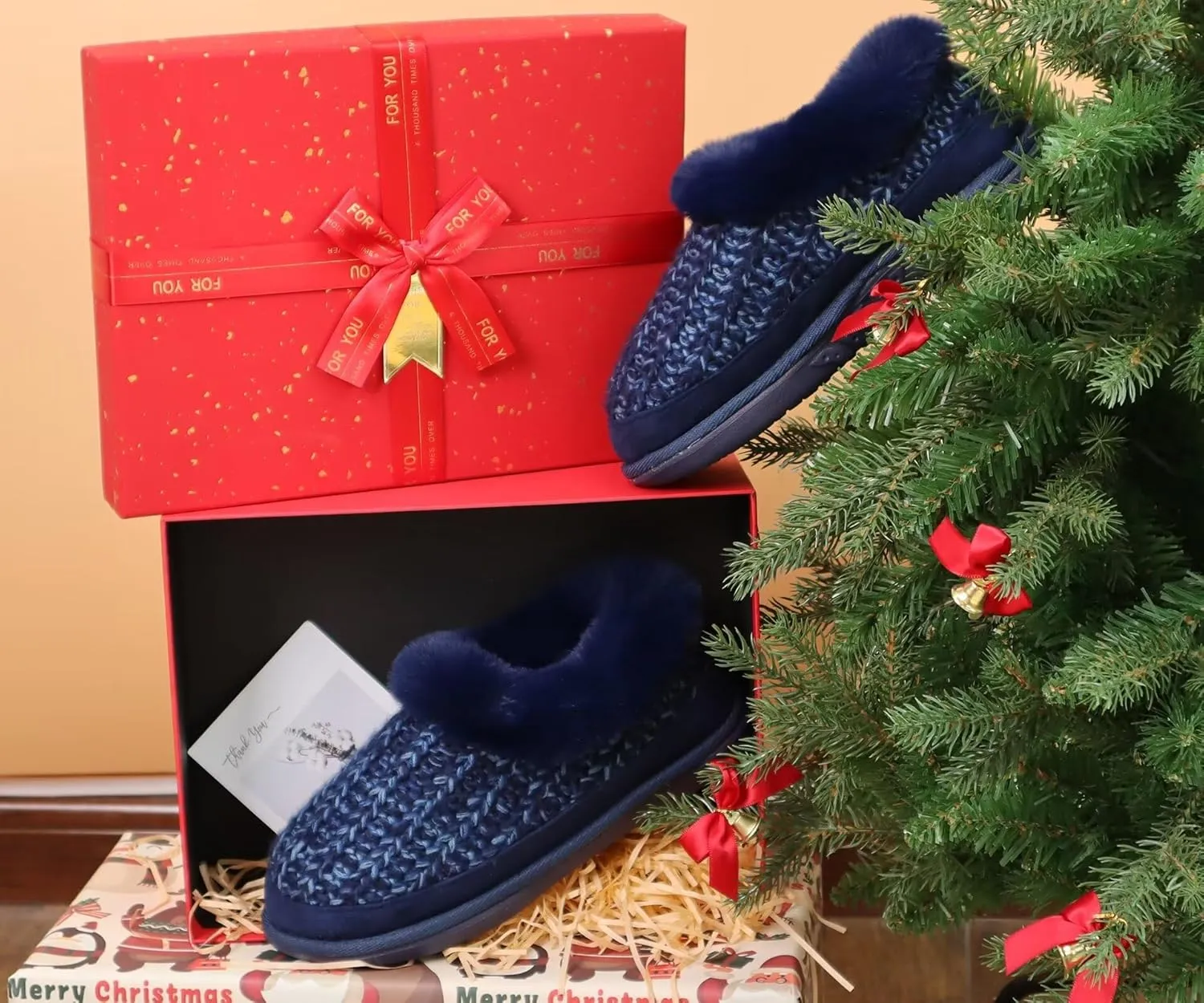 Slipper Ladies Warm Fuzzy Plush Fur intergalactic cardboard livelihood affix Lined Winter Home Shoes Orthotic Plantar Fasciitis Arch Support Indoor Outdoor KuaiLu House Slippers for Women Comfortable Memory Foam Plaid 