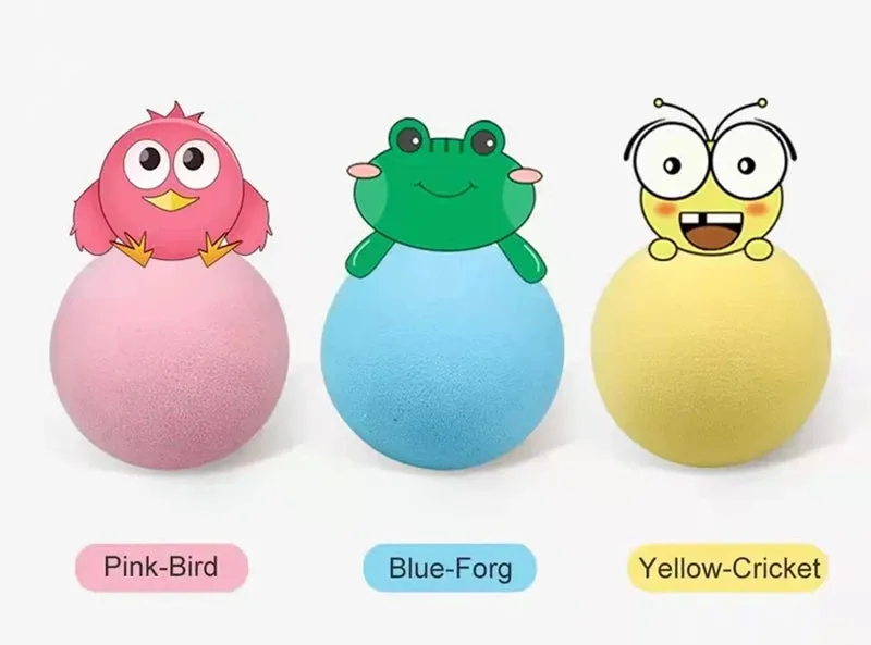 Smart Cat Toys Interactive Ball Plush Electric Catnip Training Toy Kitten Touch Sounding Pet Product Squeak Toy Ball Cat Supplie