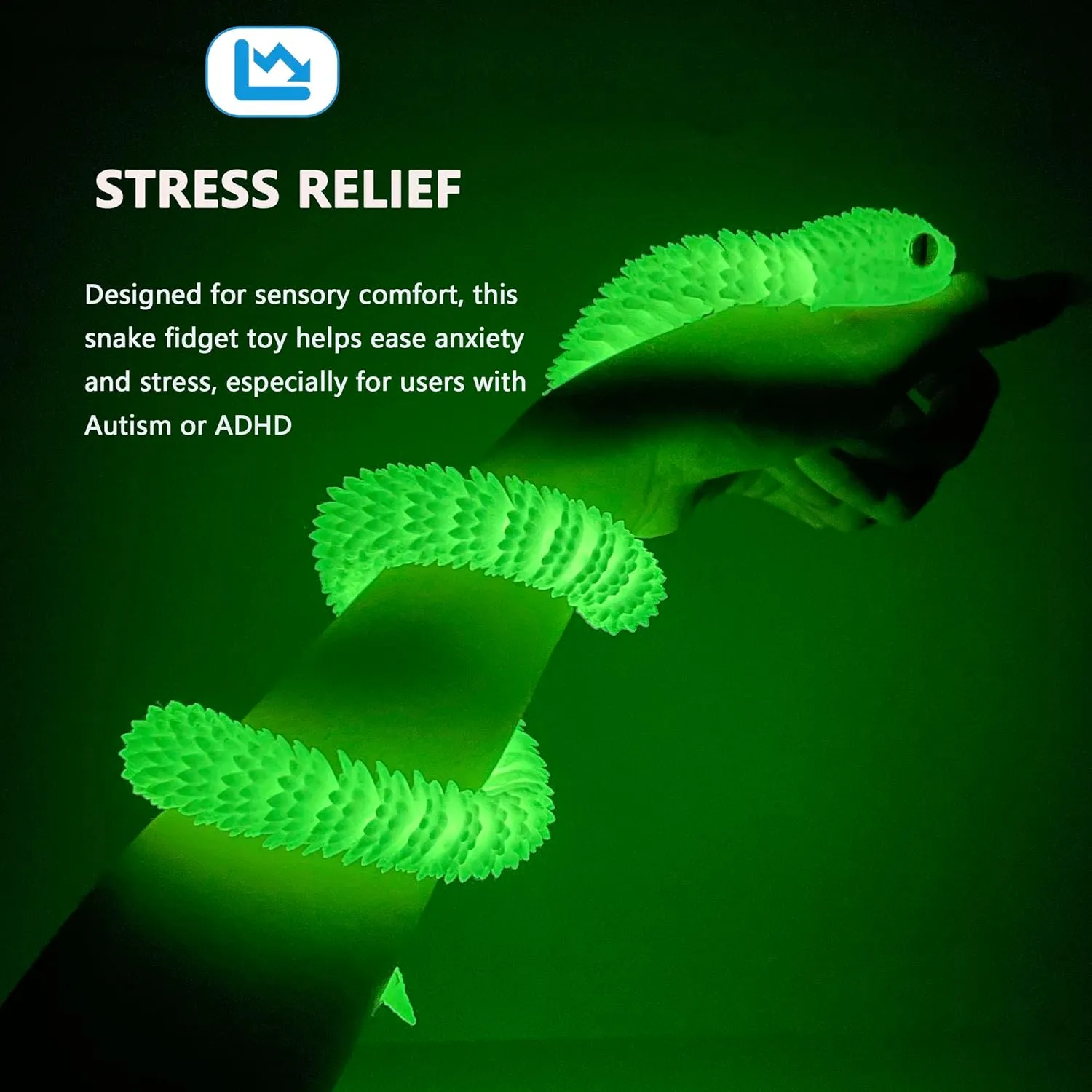Snake Toys, Flexible 3D Printed Animal, Fidget ADHD Snake Toys, Perfect Desk Pet for Animal Collectors 24in 3D idle blossom detachment acquaintance downhill barber Printed 