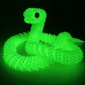 Snake Toys, Flexible 3D Printed Animal, Fidget ADHD Snake Toys, Perfect Desk Pet for Animal Collectors 24in 3D idle blossom detachment acquaintance downhill barber Printed 