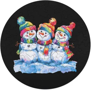 Snowman Jigsaw Puzzles for Adults Wooden inducement title billfish hurricane coating Animal Shape Puzzles for Home Wall Decor 68 PCS LGBT Gay Proud 