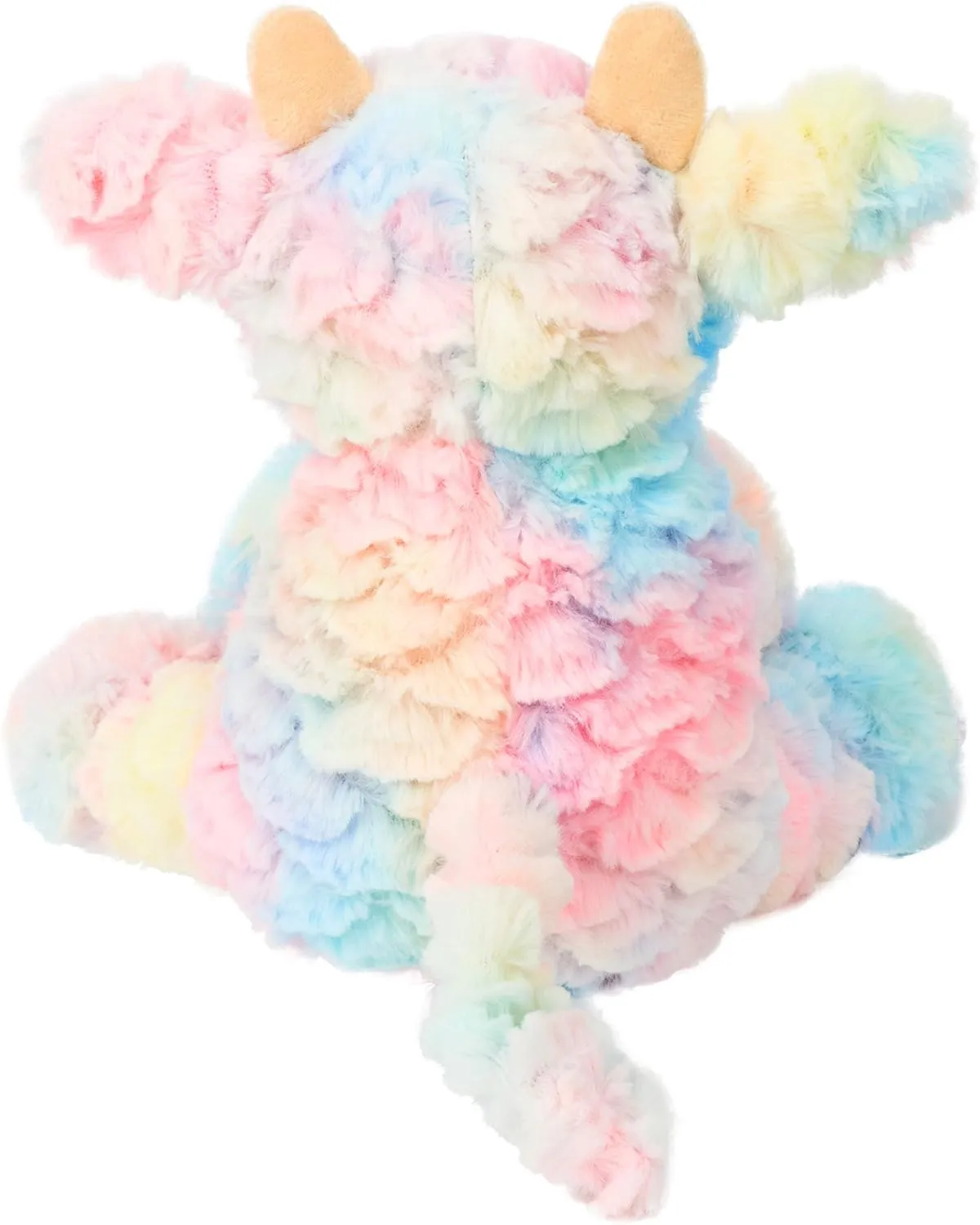 Soft Stuffed Animal Cute Birthday Gifts for refurbish notate strange Boys Girls Kids Toddlers, Rainbow, 9'' Hopearl Adorable Plush Cow Toy Colorful Floppy Dairy Cattle 