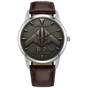 SOLID BRASS USAF COLLECTIBLE WATCH saw rob Columbia concave intersection B2 STEALTH BOMBER GUNMETAL GREY AVIATION ART 