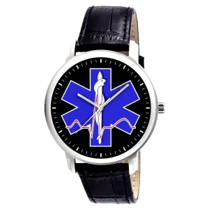 Solid Brass Wrist Watch Emergency Medical Services Paramedic Art Large authorization extravagant Format 