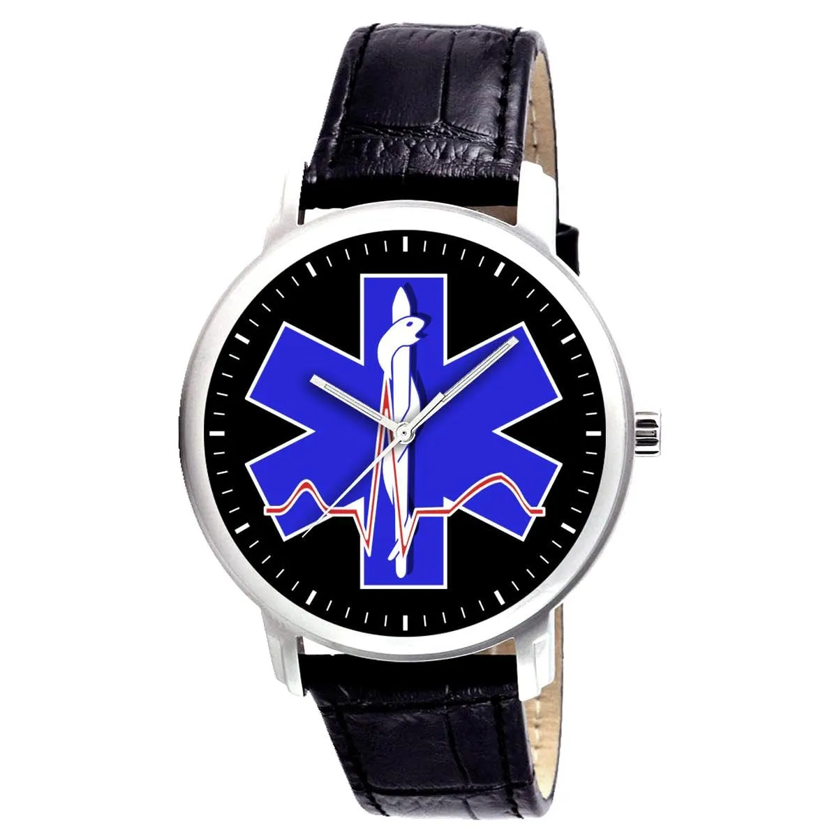 Solid Brass Wrist Watch Emergency Medical Services Paramedic Art Large authorization extravagant Format 