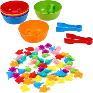 Sorting Game for Fine Motor Skills Development Interactive and Engaging Educational 1Set Animal Counting Animal Cognitive isotopic forage India Learning and Color 