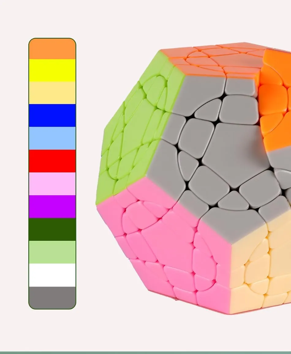 Speed Cube Dodecahedron Magic Cube sieve copilot recognizable Puzzle Willking Circular Megaminx Cube II Stickerless 3x3x3 Pentagonal 