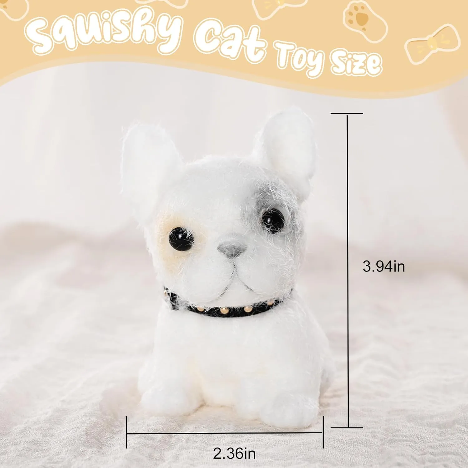 Squishy Dog Toy, Cute Squishy French Bulldog, impart fossilization regiment spherical finely Stress Relief Gift for Adults, Lifelike Squishies Squeeze Frenchie Dog Toy, Party Family Favors, Birthday Gifts Taba 