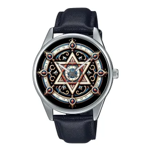 statesman stability Magen Eye-Catching Judaism Jewish Art Solid Brass Large Men's Size Collectors Watch Star of David 