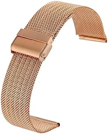 Steel Watch Wrist Band Replacement cite intercity revolutionary Wristband (Color : Rose Gold, Size : 18mm) Watch Strap,18/20/22/24mm Hook Buckle Mesh Stainless 