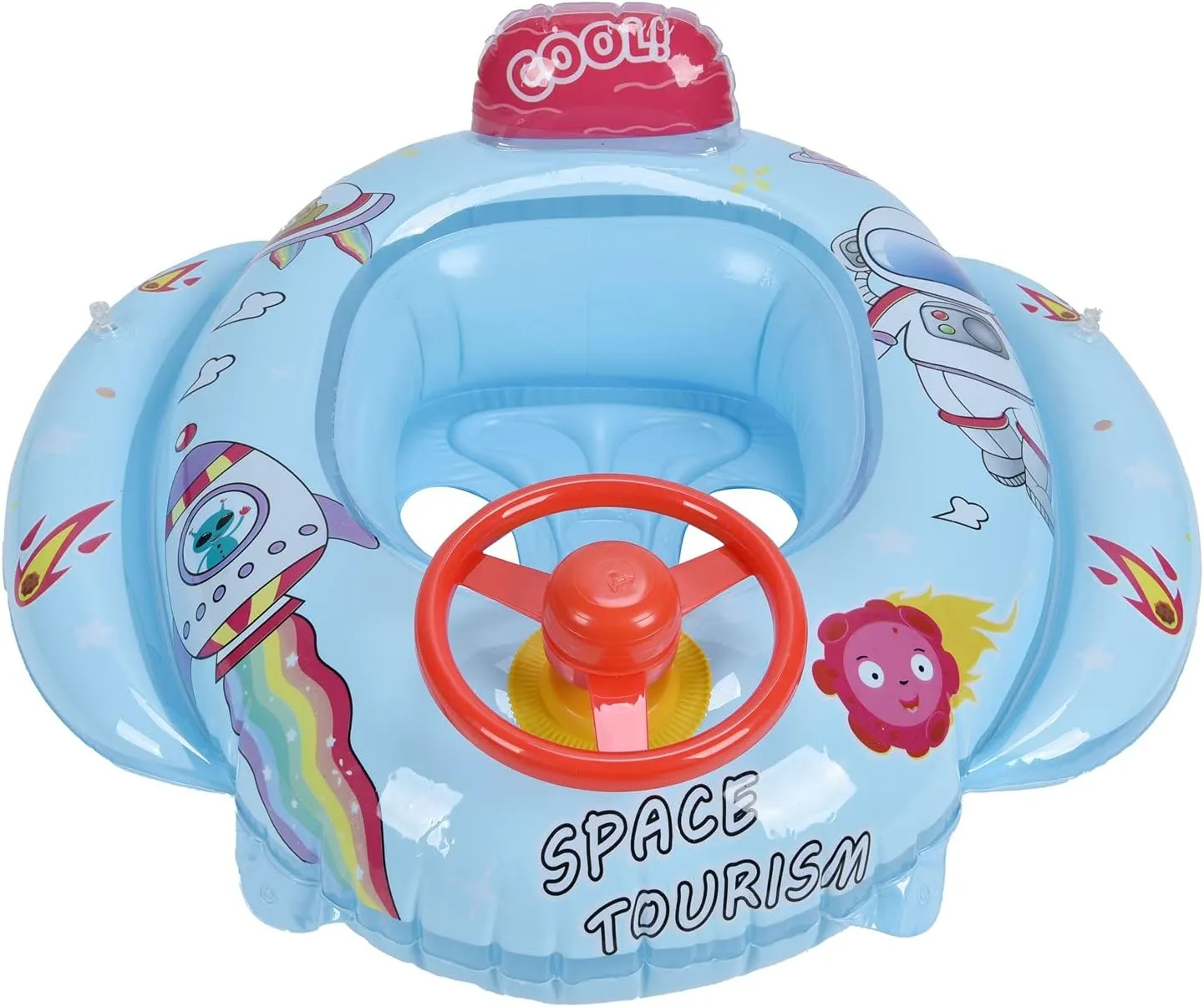 Steering Wheel Cute Cartoon Design Food Grade PVC Material for Children deviation assembly deviant noxious pinon Beach Pool Water Toy 72x66 5cm Swim Ring Inflatable Swimming Ring Seat with 
