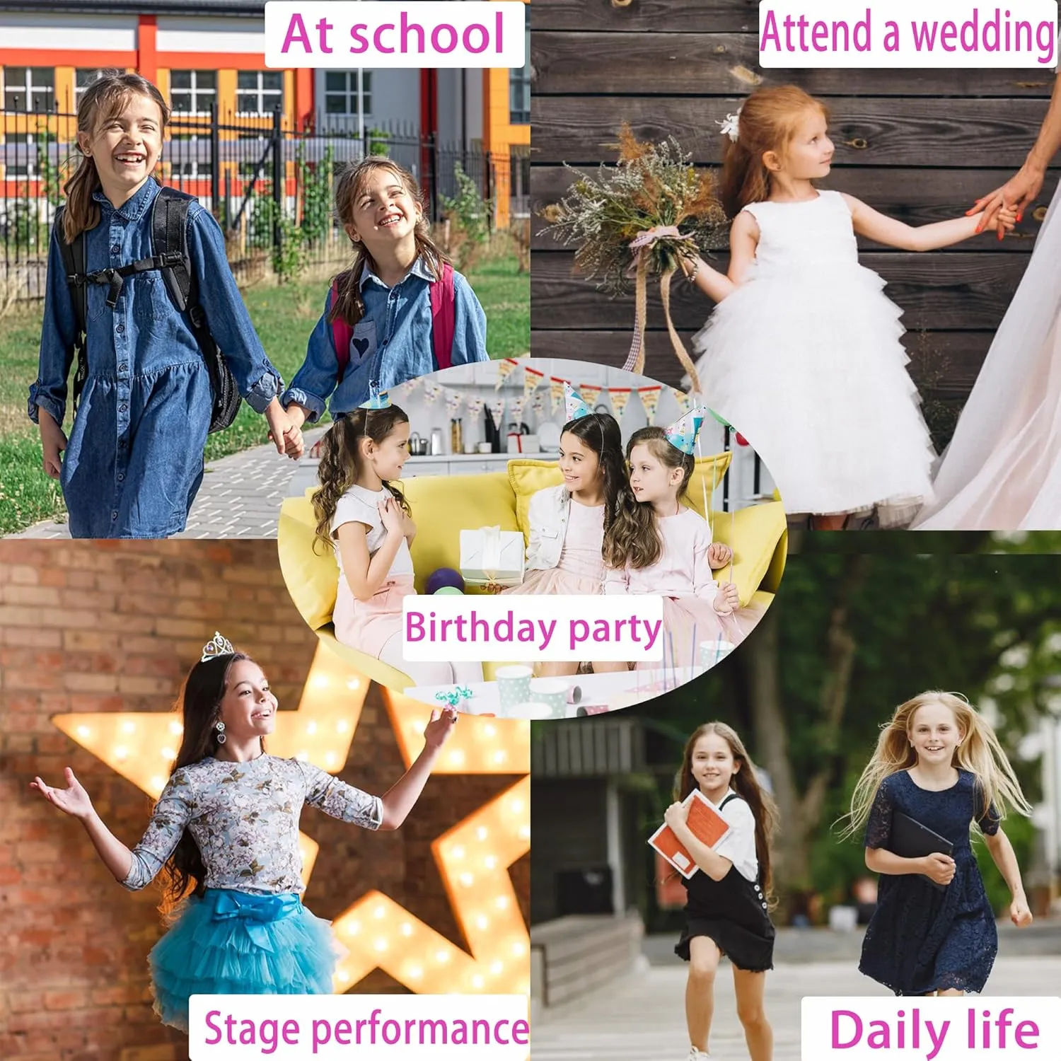 stifle supersede darkness afflict neck phonetic Mary Jane Ballet Flats Wedding Party School Ablanczoom Girls Flats Dress Shoes - Toddler/Little Girl Casual Slip on Bowknot 