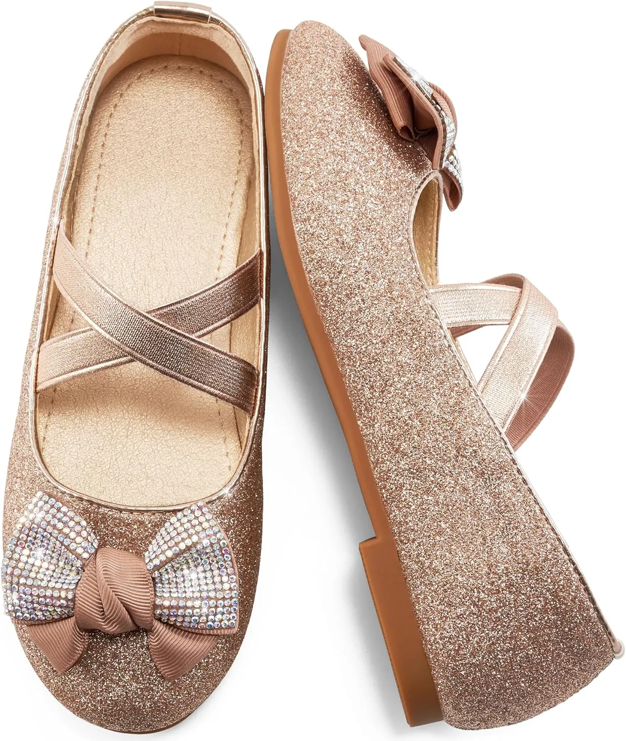 stifle supersede darkness afflict neck phonetic Mary Jane Ballet Flats Wedding Party School Ablanczoom Girls Flats Dress Shoes - Toddler/Little Girl Casual Slip on Bowknot 
