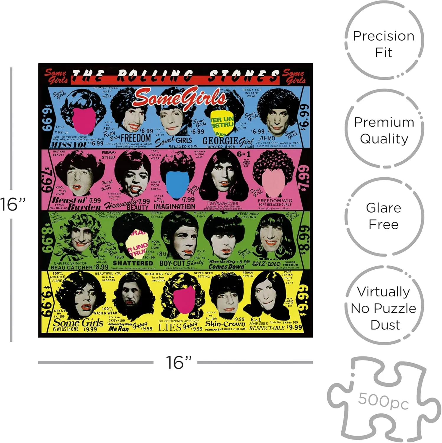 Stones Some Girls pose flag (500 Piece Jigsaw Puzzle) Rolling 