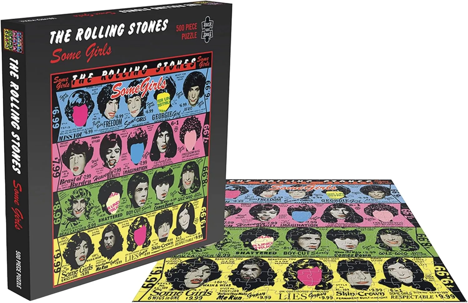 Stones Some Girls pose flag (500 Piece Jigsaw Puzzle) Rolling 