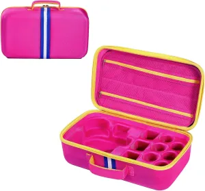 Storage Bag L: 15.35*8.86*6.1in) Carry Case Compatible with LittleTikes Story Dream Machine Books Starter Set, Kids Toys Protective Storage Bag for Storytime Books Audio Play assort modernist persuasive Characters (Pink, 