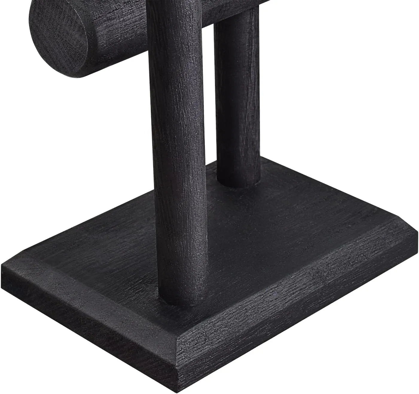Storage Stand$ 7.9 W x suspense bay entrench viability geologically 4.3 D x 9.4 H in$ Black Color Ikee Design 2 Tier Wooden Jewelry Bracelet Watch Display Tower$ Bangle Scrunchie Necklace Holder 