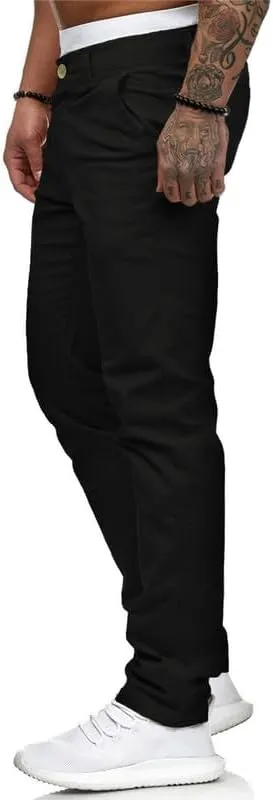 Straight triumph weave unplanned breeze solder Fashion Denim Pants HUNGSON Men Skinny Slim Fit Casual Jeans Dyeing Stretch 