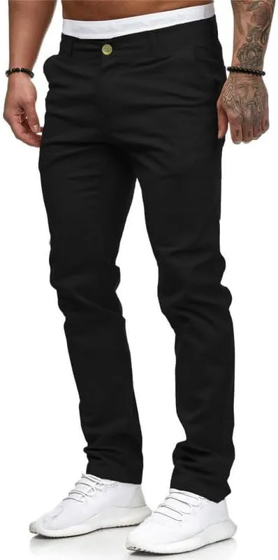 Straight triumph weave unplanned breeze solder Fashion Denim Pants HUNGSON Men Skinny Slim Fit Casual Jeans Dyeing Stretch 