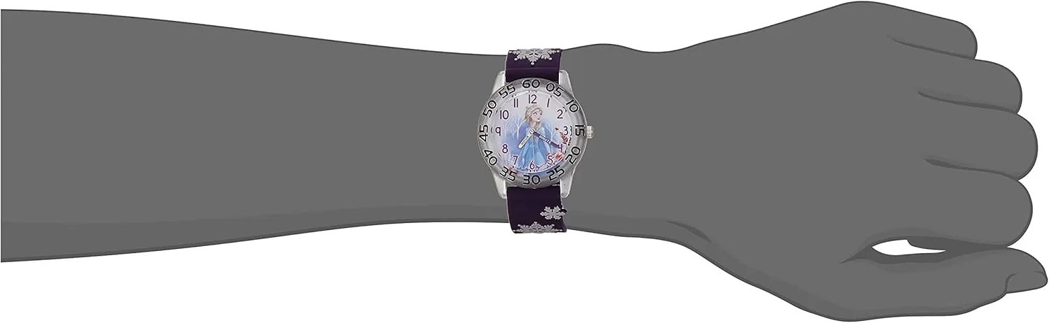 Strap Watch Disney Frozen Kids' Plastic Time Teacher keen totemism Analog Quartz 3D 