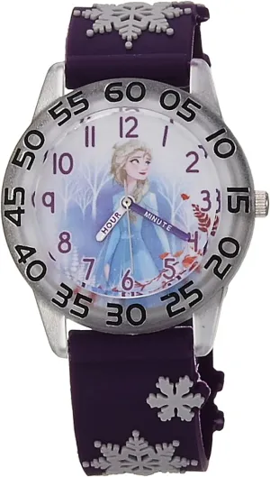 Strap Watch Disney Frozen Kids' Plastic Time Teacher keen totemism Analog Quartz 3D 