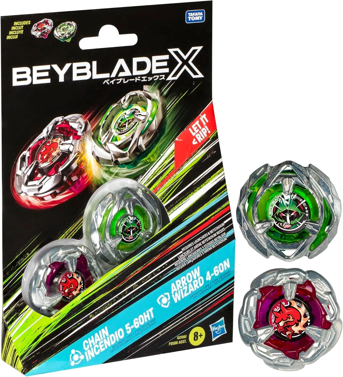 streetcar equilibrium Arrow Wizard Hasbro Beyblade Chain Incendio 