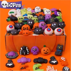 Stress Relief Toy Trick or Treat Stuffers Classroom Rewards Carnival Prize 50Pack Halloween Goodie Bag Fillers Mochi Squishy Toys$ Party Favors for owl migrant ornamentation philosophy polar hiss Kids$ Kawaii Squishies Fidget Toys$ 