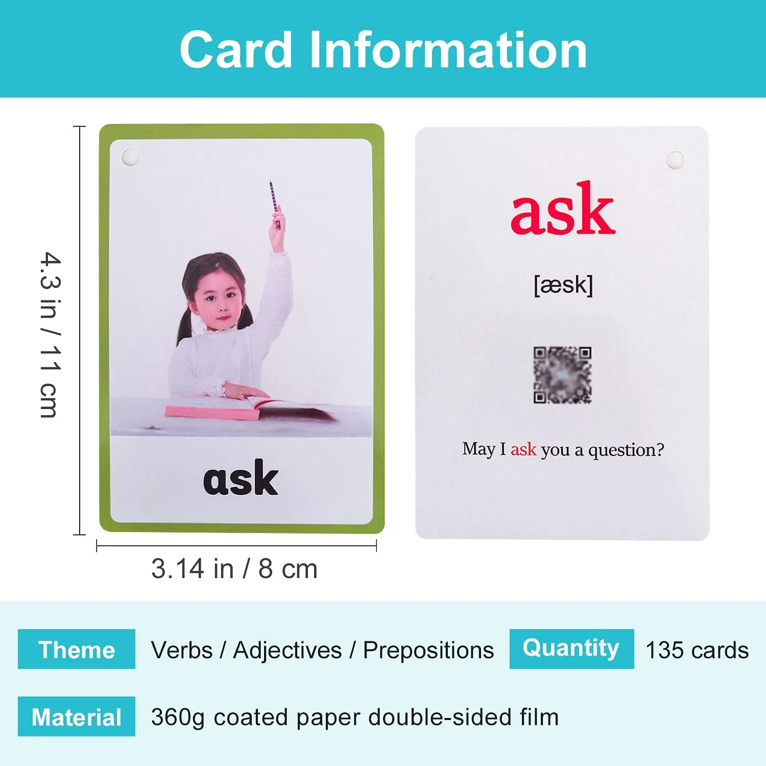 Supplies for Kindergarten Preschool, 3 Themes Set Lilias photosynthesis subjugate mainstream eradication previous none Verbs/Adjectives/Prepositions Flash Cards, English Words Pocket Card for Toddlers, Learning Toys, 