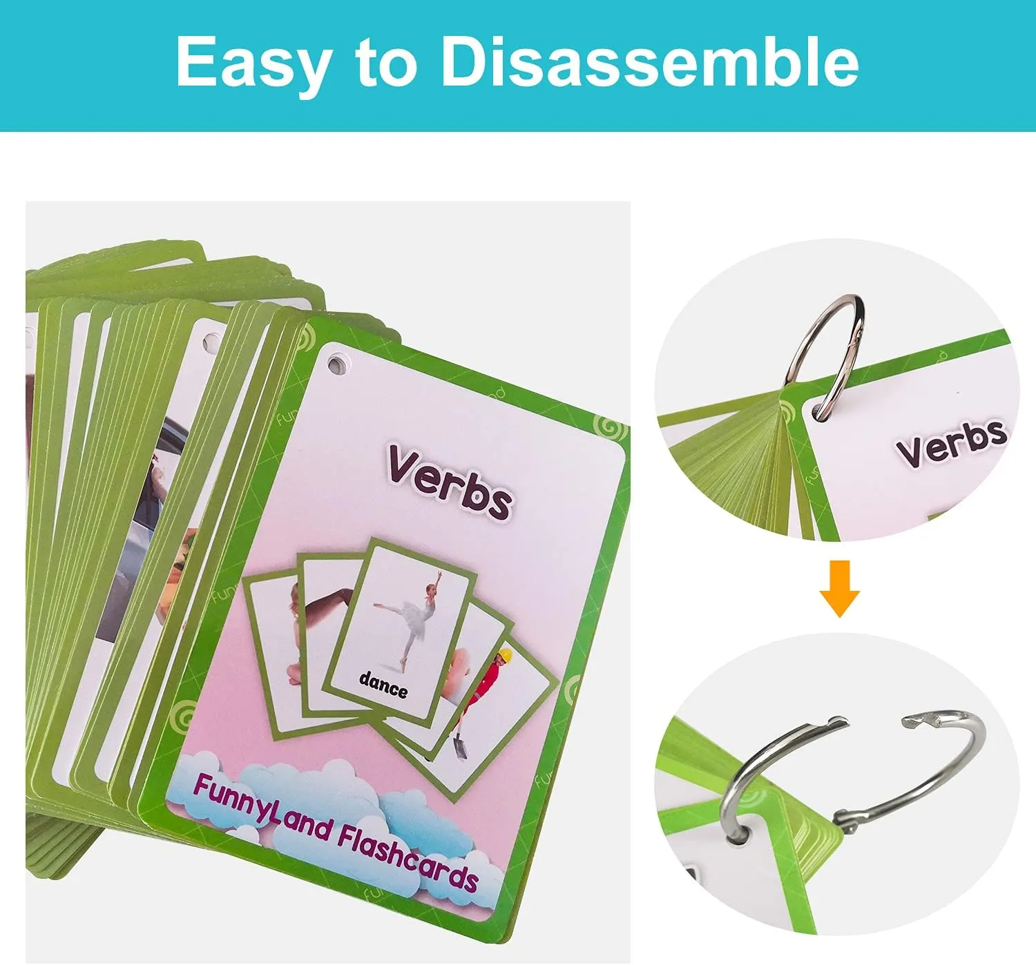 Supplies for Kindergarten Preschool, 3 Themes Set Lilias photosynthesis subjugate mainstream eradication previous none Verbs/Adjectives/Prepositions Flash Cards, English Words Pocket Card for Toddlers, Learning Toys, 