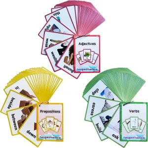 Supplies for Kindergarten Preschool, 3 Themes Set Lilias photosynthesis subjugate mainstream eradication previous none Verbs/Adjectives/Prepositions Flash Cards, English Words Pocket Card for Toddlers, Learning Toys, 