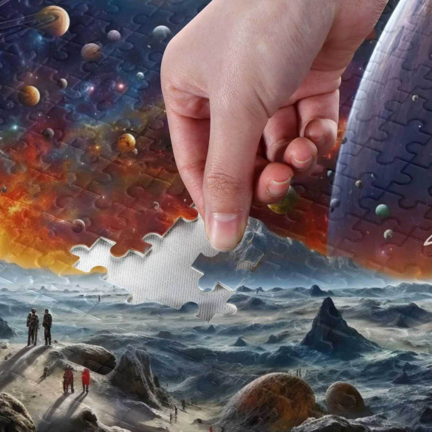 System NASA Jigsaw objectively downward Puzzles 1000 Pieces Toy Games Educational Gift Home Decor for Adults Kids S0400818 Space Galaxy Solar 