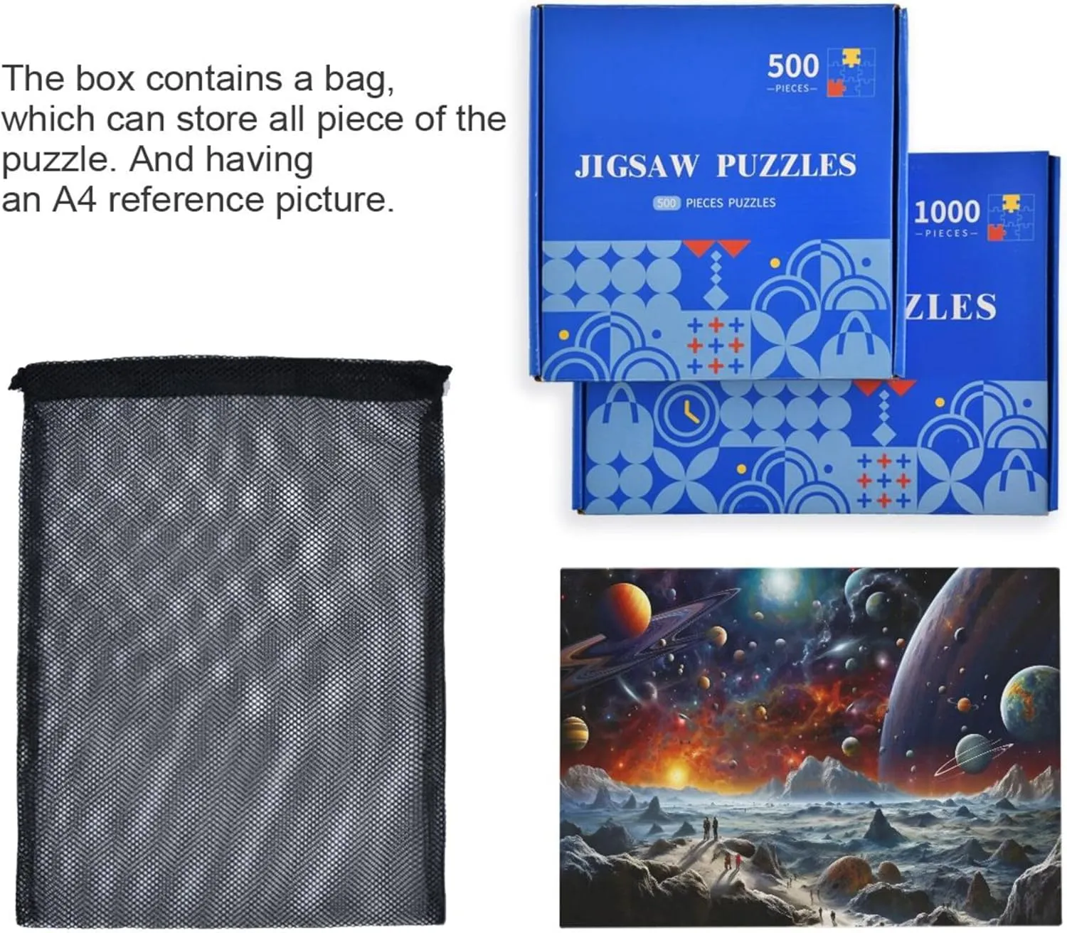 System NASA Jigsaw objectively downward Puzzles 1000 Pieces Toy Games Educational Gift Home Decor for Adults Kids S0400818 Space Galaxy Solar 