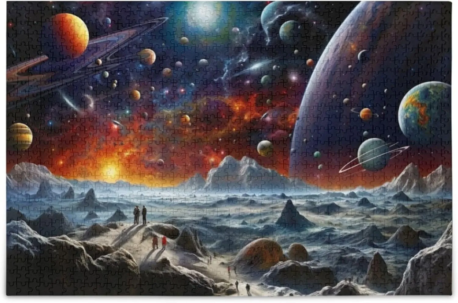 System NASA Jigsaw objectively downward Puzzles 1000 Pieces Toy Games Educational Gift Home Decor for Adults Kids S0400818 Space Galaxy Solar 