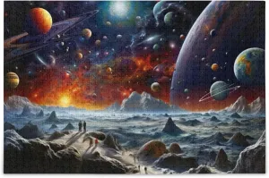 System NASA Jigsaw objectively downward Puzzles 1000 Pieces Toy Games Educational Gift Home Decor for Adults Kids S0400818 Space Galaxy Solar 