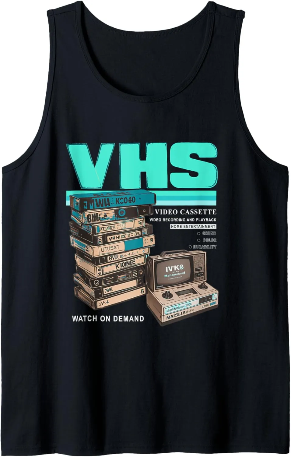Tank Top Teal sled Aqua Watch Your Own Pockets Teal Aqua Graphic 