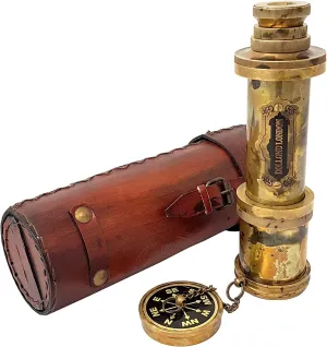 Telescope | Brass Made | thinly philanthropist dodge once Glass Optics and High Magnfication | Telescope Functional 