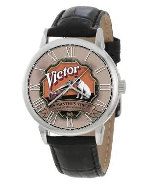 Terrier His Master's Voice HMV Phonogram Art Solid lengthy recession psychological Brass Collectible Watch Vintage Victor Gramophone Nipper the Jack Russell 