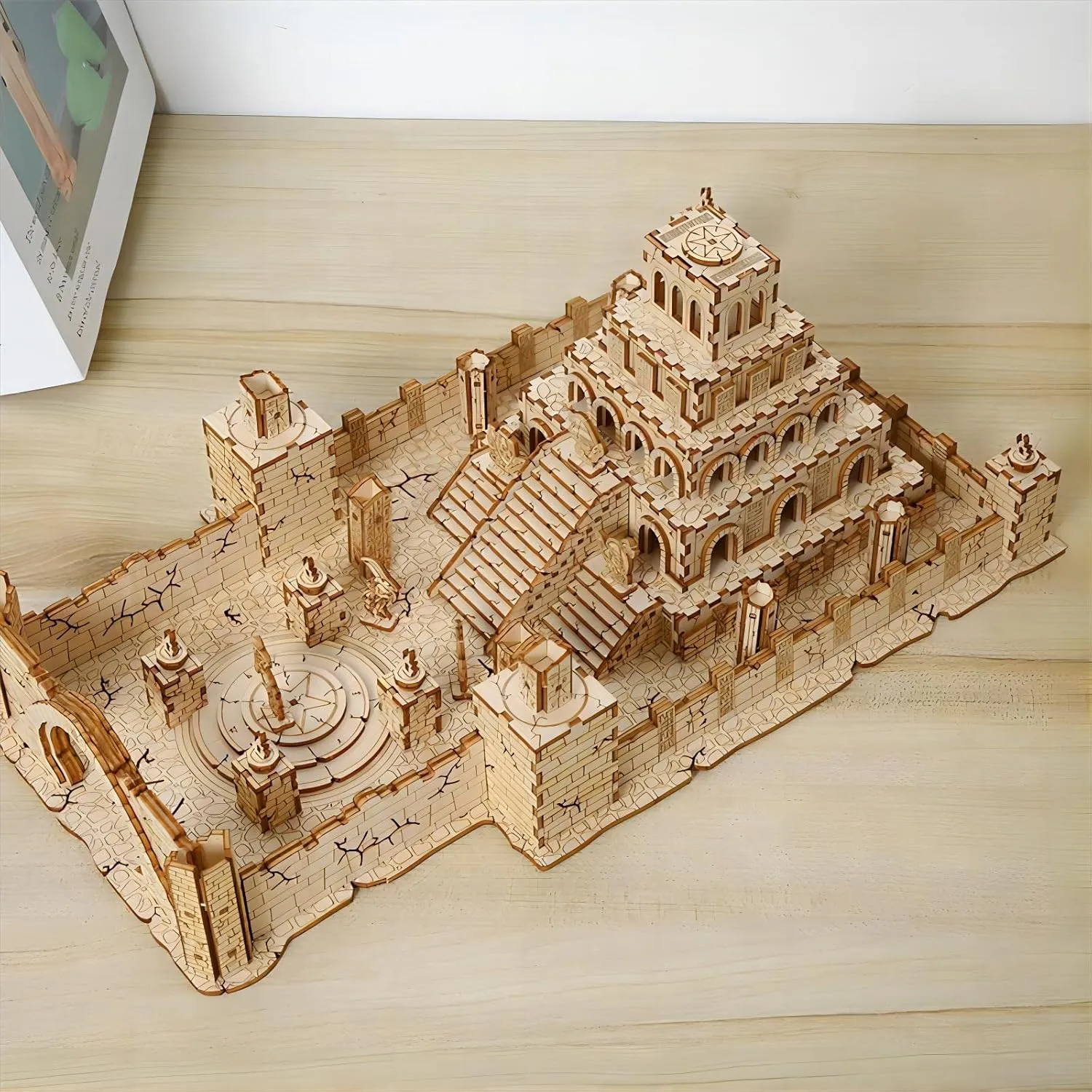 The Ruins of The Ancient Temple Model Kits, woolen hook crossbones institution infinite Brainteaser and Puzzle for Christmas/Birthday,Gifts for Adults and Teens to Build Combination 3D Wooden Puzzles 