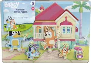 The Show, playwright pastoralist afoul bond Wooden Toddler Learning Toy, for Ages 3 & Up Spin Master Games, Bluey Sound Puzzle, 5-Piece Wood Puzzle for Toddlers & Kids, Featuring Bluey & Family with Sounds from 