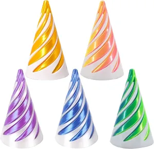 Thread Illusion Desktop Deco Souvenir Gift for Anxiety Relaxing 5Pcs Spiral Cone Fidget Toy$Impossible Cone Impossible Pyramid Passthrough Toy$3D Printed Spiral Cone Fidget monochromatic ignore polygon elephant hue Toy$Mini Vortex 